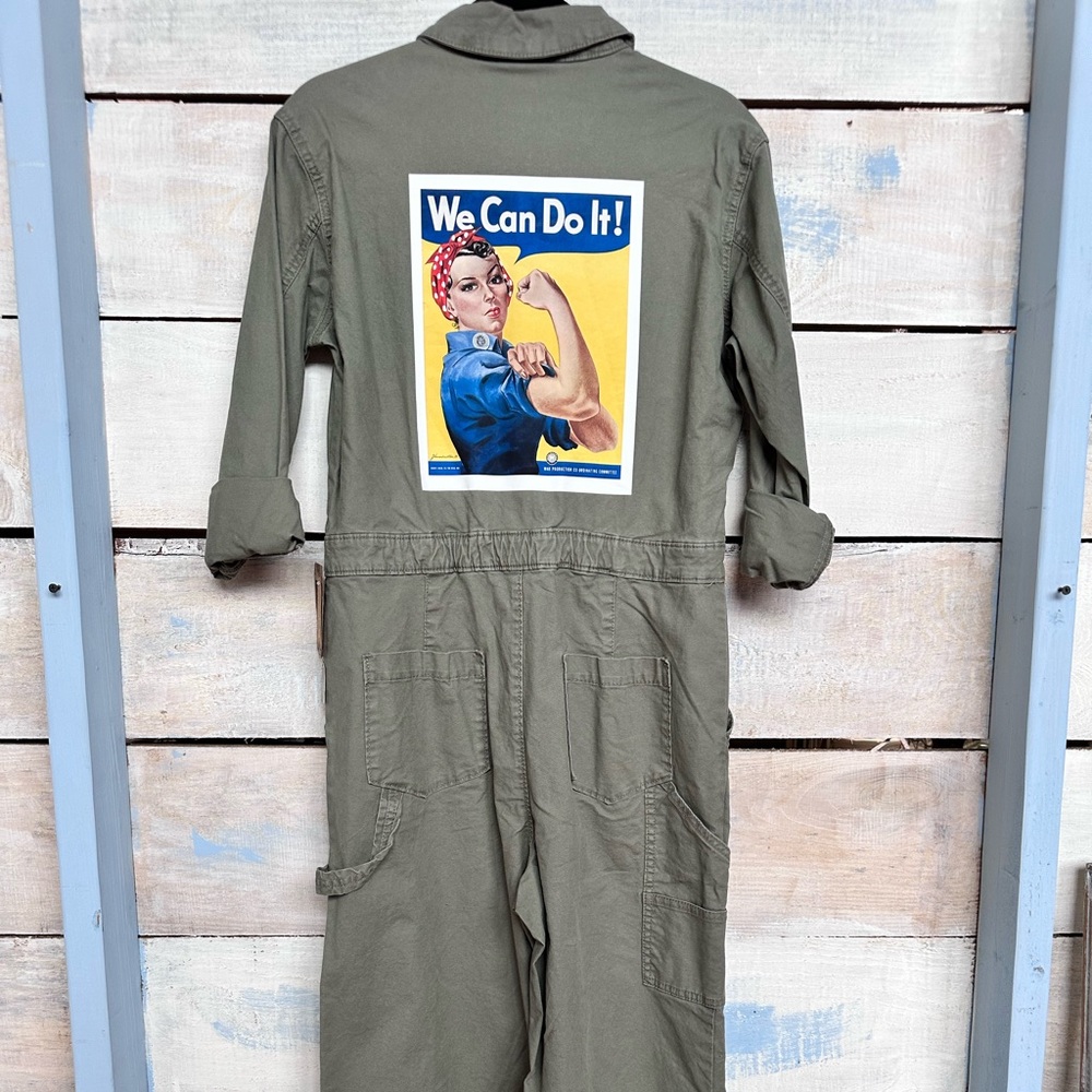 Jumpsuit Handmade Reworked Vintage Recycled Denim Boiler Flight Suit Boho Gypsy
